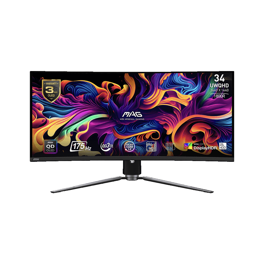 MSI MAG341CQP QD-OLED – 34” 2K Ultrawide Curved
