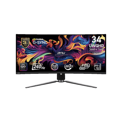 MSI MPG341CQPX QD-OLED – 34” 2K Ultrawide Curved