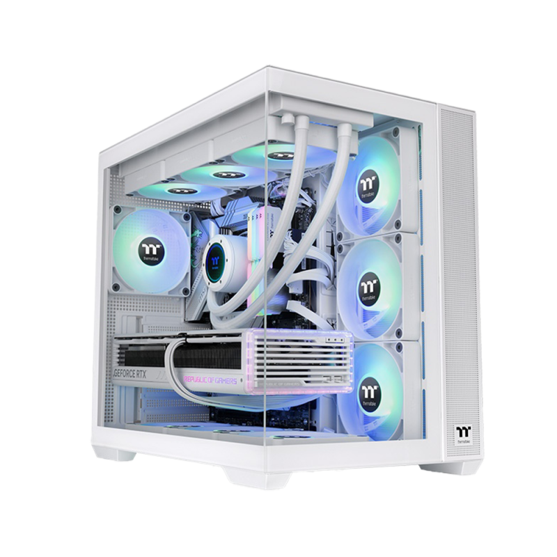 Thermaltake View 380 TG White with 4 ARGB Fans
