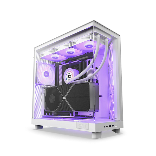 NZXT H6 Flow White with RGB Fans