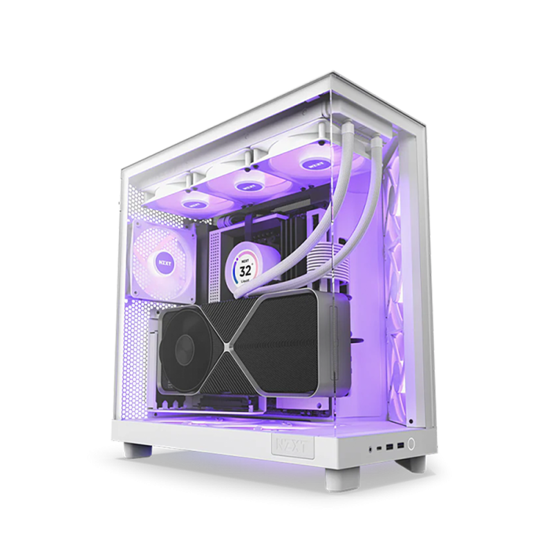 NZXT H6 Flow White with RGB Fans