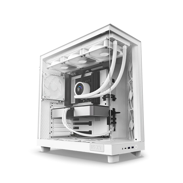 NZXT H6 Flow White with 3 Non RGB Fans