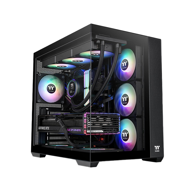 Thermaltake View 380 TG Black with 4 ARGB Fans