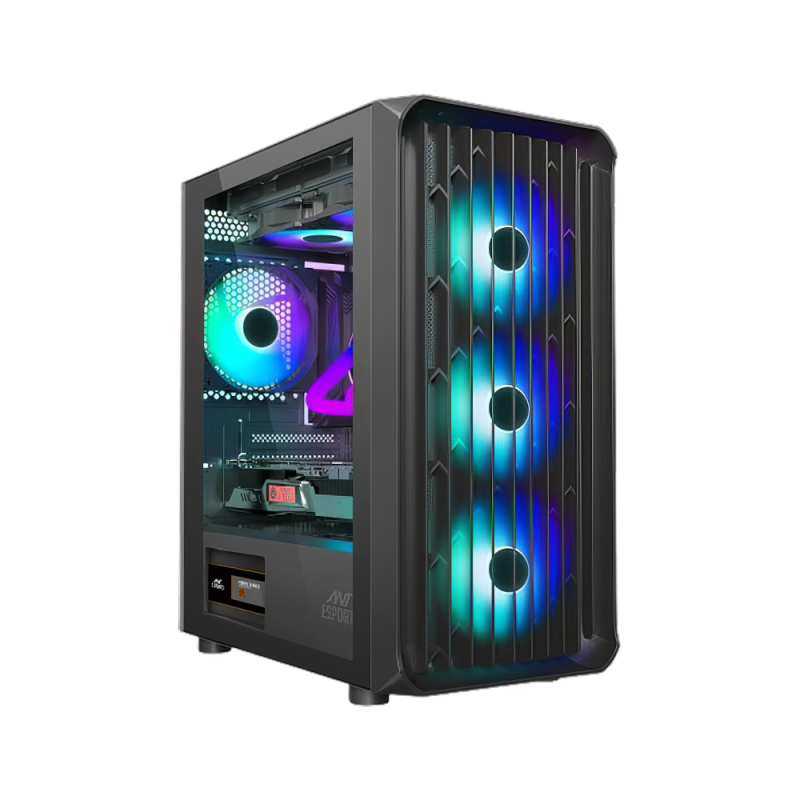 Ant Esports 205 Air with 4 ARGB Fans Black