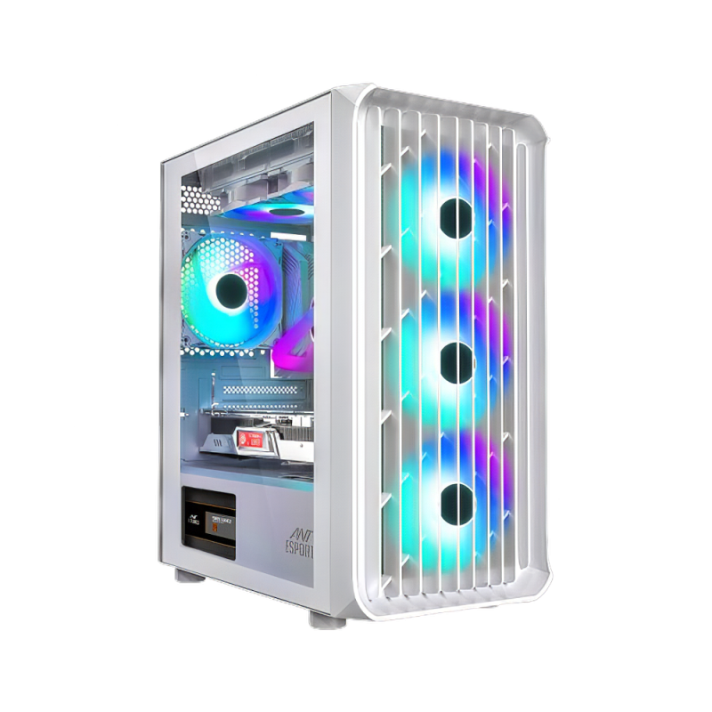 Ant Esports 205 Air with 4 ARGB Fans White