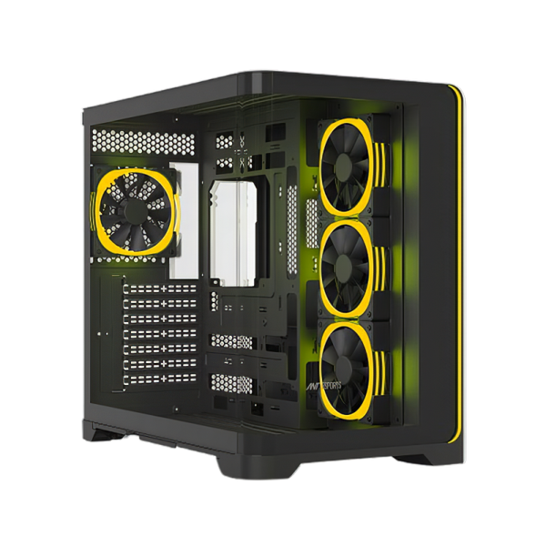 Ant Esports Crystal ARC With 4 Fans Black