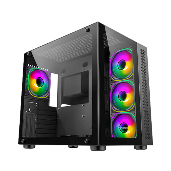 Ant Esports Crystal Black with 4 RGB Fans