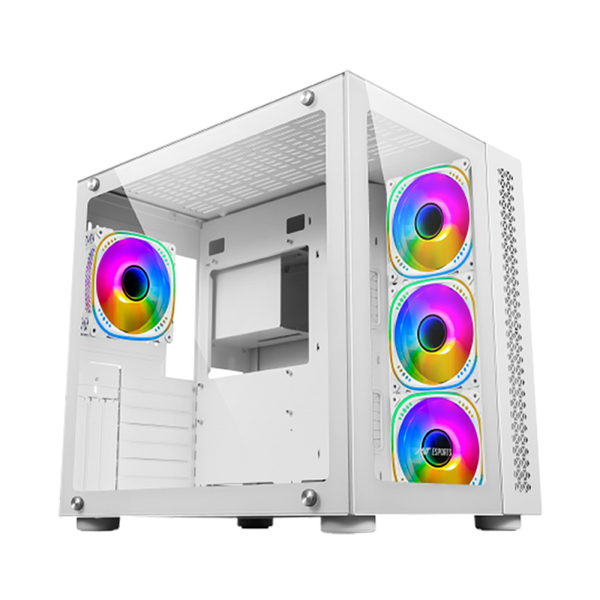 Ant Esports Crystal White with 4 RGB Fans