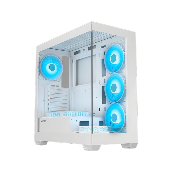 Ant Esports Crystal X7 with 7 ARGB Fans White