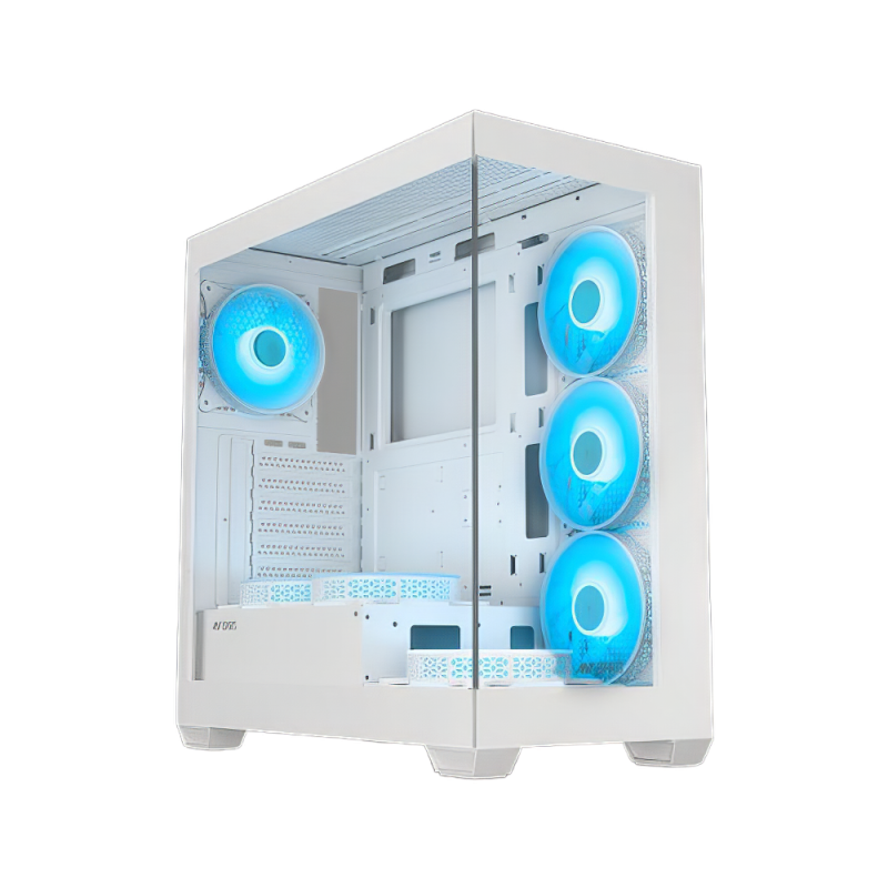 Ant Esports Crystal X7 with 7 ARGB Fans White