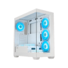 Ant Esports Crystal X7 with 7 ARGB Fans White View 1