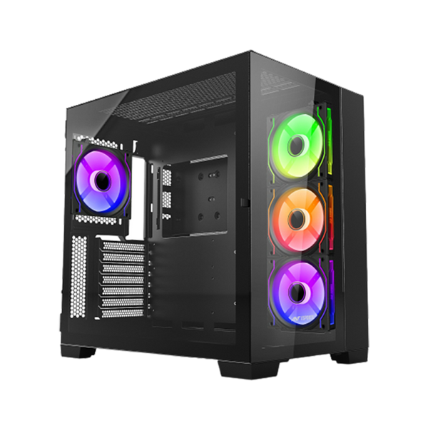 Ant Esports Crystal XL With 4 Fans Black