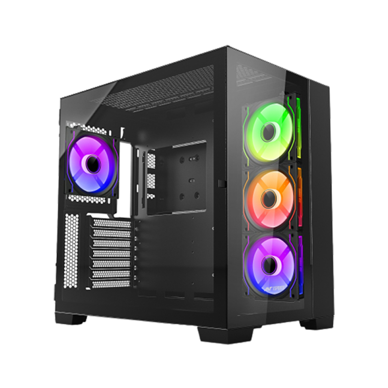 Ant Esports Crystal XL With 4 Fans Black