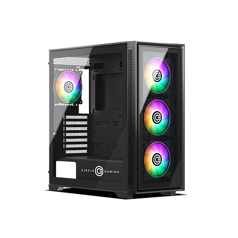 FURIOUS 360 GLASS BLACK WITH 4 ARGB FANS