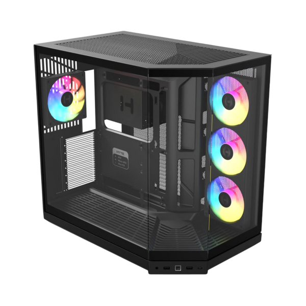 Hyte Y50 (E-ATX) Mid Tower Cabinet Pitch Black with 4 ARGB Fans
