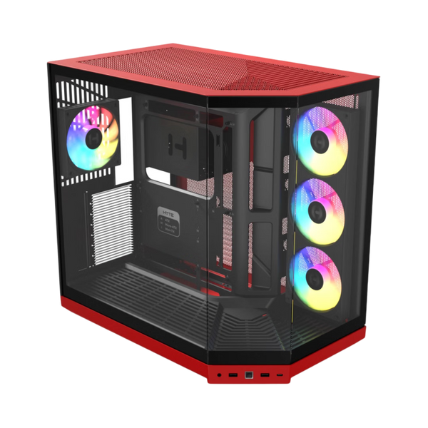 Hyte Y50 (E-ATX) Mid Tower Cabinet Black Cherry with 4 ARGB Fans