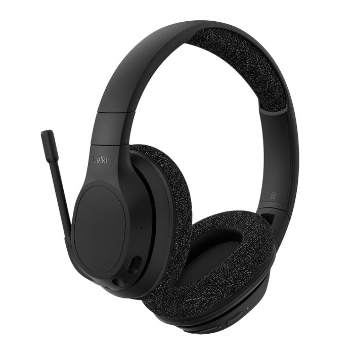 Belkin SoundForm Adapt Wireless Over-Ear Headphones with Boom Mic – Black