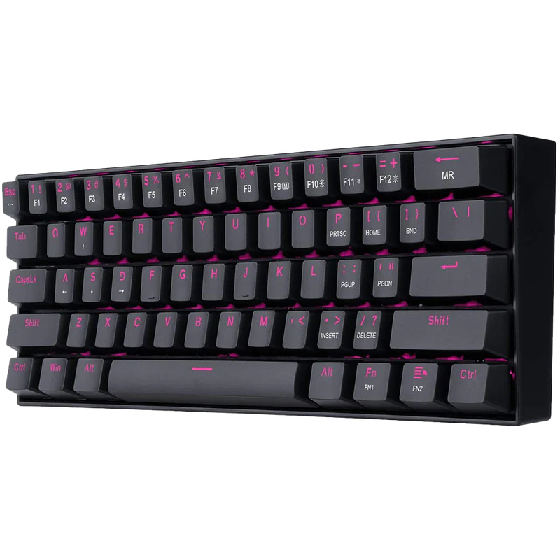Redragon DRAGON BORN K630 60% 61-Key Wired Mechanical Gaming Keyboard – Pink LED, Brown Switches