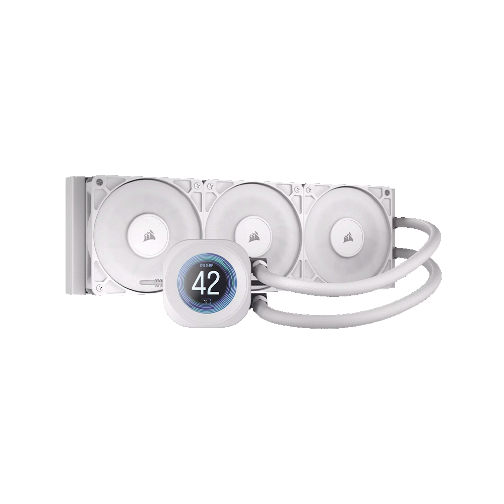 Nautilus 360 RS LCD CPU Liquid Cooler (White)