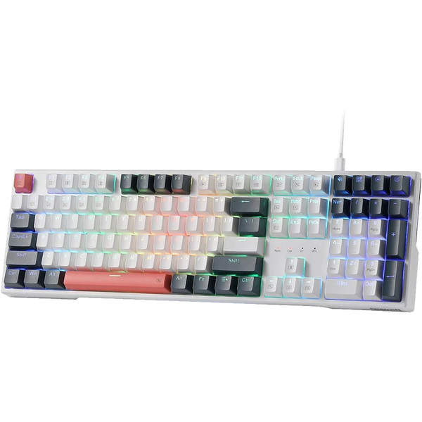 Redragon TRUNDLE K668 108-Key Full-Size Wired Mechanical Gaming Keyboard, Red Switches