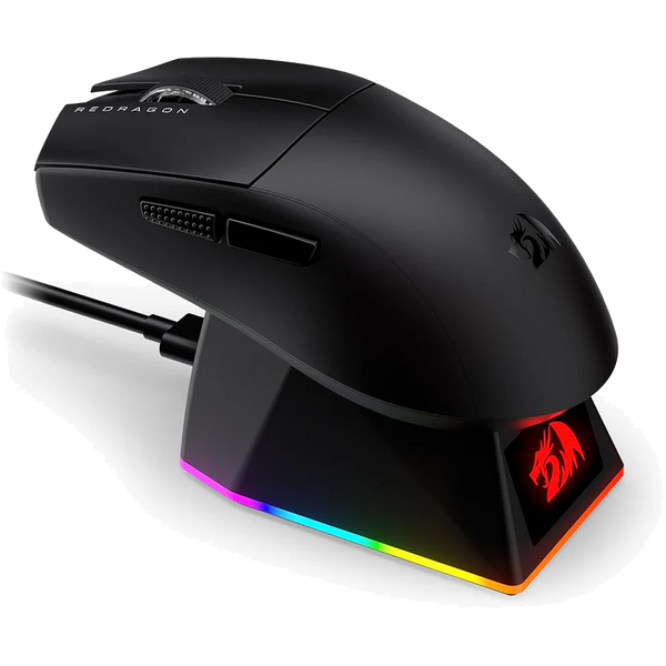 Redragon King Ultra M999 - Wired, Wireless and Bluetooth Mouse with Magnetic Charging Dock