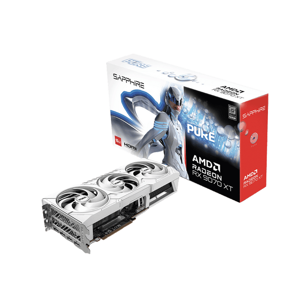 PURE RX 9070XT 16 GB DDR6 Triple Fans White