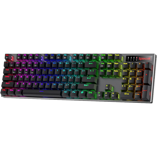 Redragon Dharma Pro K556 Pro 104-Key Tri-Mode Mechanical Gaming Keyboard with Quiet Linear Red Switches
