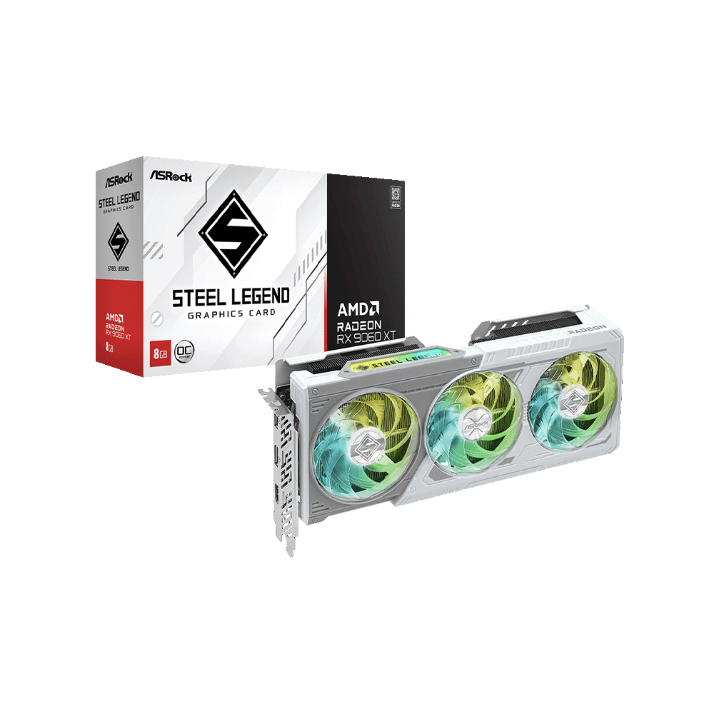 RX 9060 XT Steel Legend 8GB OC White