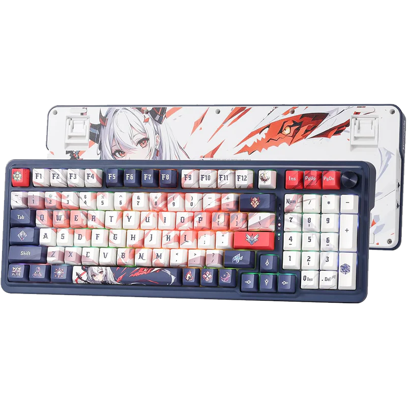 Redragon EISA PRO K686 Pro 98-Key Tri-Mode –Anime Theme Mechanical Gaming Keyboard with Custom Hi-Fi Linear Switches