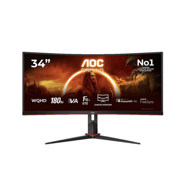 AOC CU34G2XP 34-inch Ultra-Wide Curved Gaming Monitor
