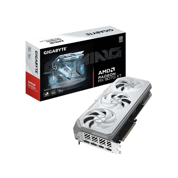 RX 9070XT Gaming OC ICE 16gb Triple Fan (White)