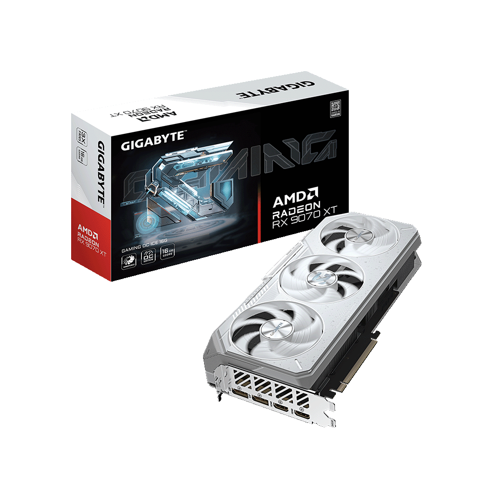 RX 9070XT Gaming OC ICE 16gb Triple Fan (White)
