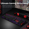 Redragon VARA K551 104-Key Rainbow Mechanical Gaming Keyboard with Red Switches View 2