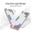 Redragon FIZZ PRO K616 60% 61-Key Tri-Mode Mechanical Gaming Keyboard – White & Grey, Red Switches View 3