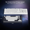 Redragon UCAL PRO K673 Pro 75% 81-Key Tri-Mode Mechanical Gaming Keyboard – White & Black, Linear Red Switch View 4