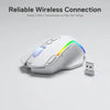Redragon TAIPAN PRO M810 PRO RGB Wireless & Wired Gaming Mouse – White View 4