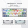 Redragon Fizz K617 - 60% Wired Mechanical Keyboard White and Grey (Red Switches) View 5