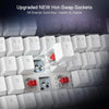 Redragon UCAL PRO K673 Pro 75% 81-Key Tri-Mode Mechanical Gaming Keyboard – White & Black, Linear Red Switch View 6