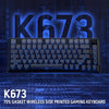 Redragon UCAL PRO K673 Pro 75% 81-Key Tri-Mode Mechanical Gaming Keyboard – Concrete Jungl View 5