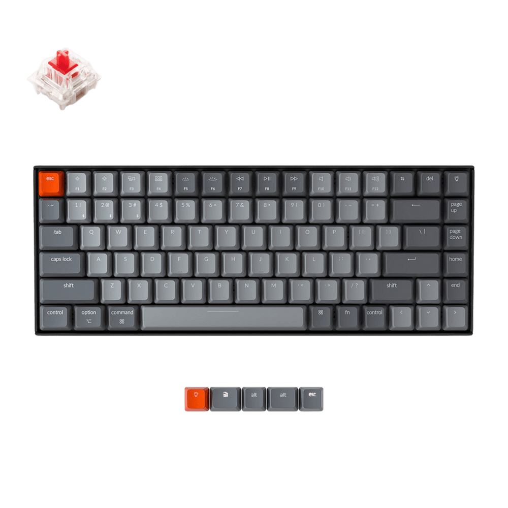 Keychron K2 Wireless Mechanical Keyboard White Backlight Red Switch – K2-A1