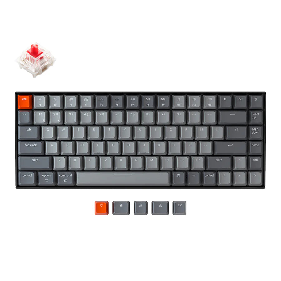Keychron K2 Wireless Mechanical Keyboard White Backlight Red Switch – K2-A1