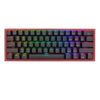Redragon FIZZ PRO K616 - 60% Wired+2.4Ghz+BT Mechanical Keyboard Black (Red Switch) View 1
