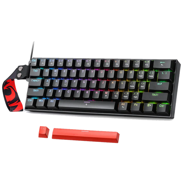 Redragon FIZZ K617 HE 60% 61-Key Wired Magnetic Mechanical Gaming Keyboard with RGB – Black