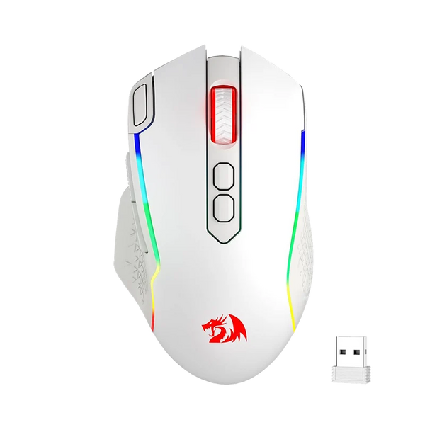 Redragon TAIPAN PRO M810 PRO RGB Wireless & Wired Gaming Mouse – White