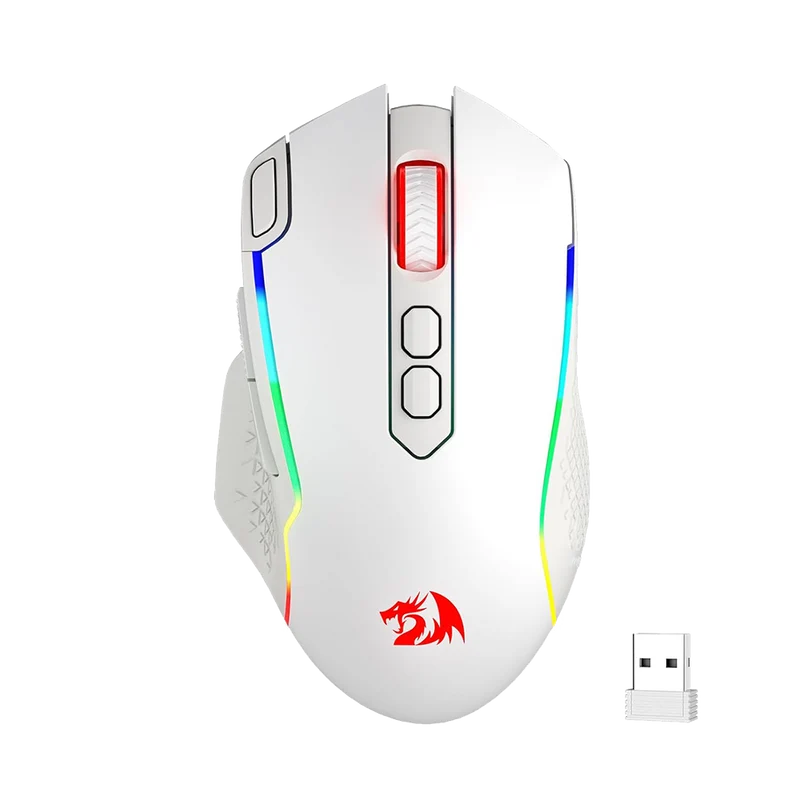 Redragon TAIPAN PRO M810 PRO RGB Wireless & Wired Gaming Mouse – White