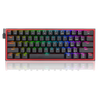 Redragon Fizz K617 - 60% Wired Mechanical Keyboard Black (Red Switches) View 1