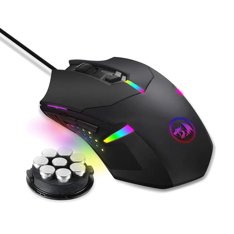 Redragon CENTROPHORUS M601 RGB Wired Gaming Mouse – 7200 DPI, 6 Programmable Buttons