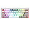 Redragon FIZZ PRO K616 60% 61-Key Tri-Mode Mechanical Gaming Keyboard – White & Grey, Red Switches View 1