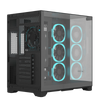 Ant Esports Crystal Mirror Mid Tower ATX Gaming Cabinet Black with 4 ARGB Fans View 2