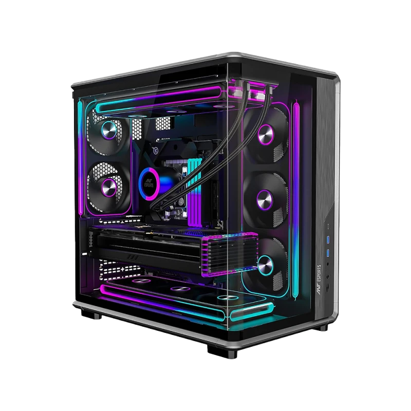 Ant Esports Crystal X8 ARC ATX Mid Tower with 8 ARGB Fans